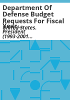 Department_of_Defense_budget_requests_for_fiscal_year_2001