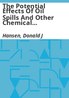 The_potential_effects_of_oil_spills_and_other_chemical_pollutants_on_marine_mammals_occurring_in_Alaskan_waters