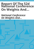 Report_of_the_52d_National_Conference_on_Weights_and_Measures_1967