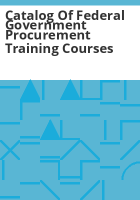 Catalog_of_federal_government_procurement_training_courses