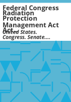 Federal_Congress_Radiation_Protection_Management_Act_act_of_1980
