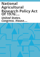 National_agricultural_research_policy_act_of_1976