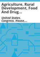 Agriculture__Rural_Development__Food_and_Drug_Administration__and_related_agencies_appropriations_bill__1994