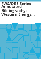 FWS_OBS_series_annotated_bibliography