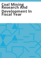 Coal_mining_research_and_development_in_fiscal_year