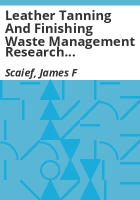 Leather_tanning_and_finishing_waste_management_research_and_development_program