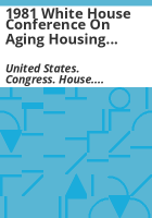 1981_White_House_Conference_on_Aging_housing_recommendations