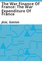 The_war_finance_of_France