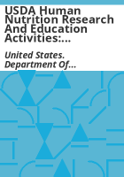 USDA_human_nutrition_research_and_education_activities