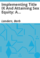 Implementing_Title_IX_and_attaining_sex_equity