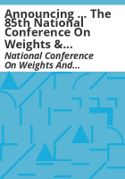 Announcing_____the_85th_National_Conference_on_Weights___Measures__June_22-27__1980__Shoreham_Hotel__Washington__D_C