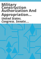 Military_construction_authorization_and_appropriation_for_fiscal_year_1986