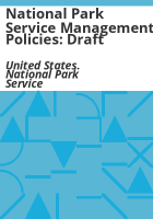 National_Park_Service_management_policies